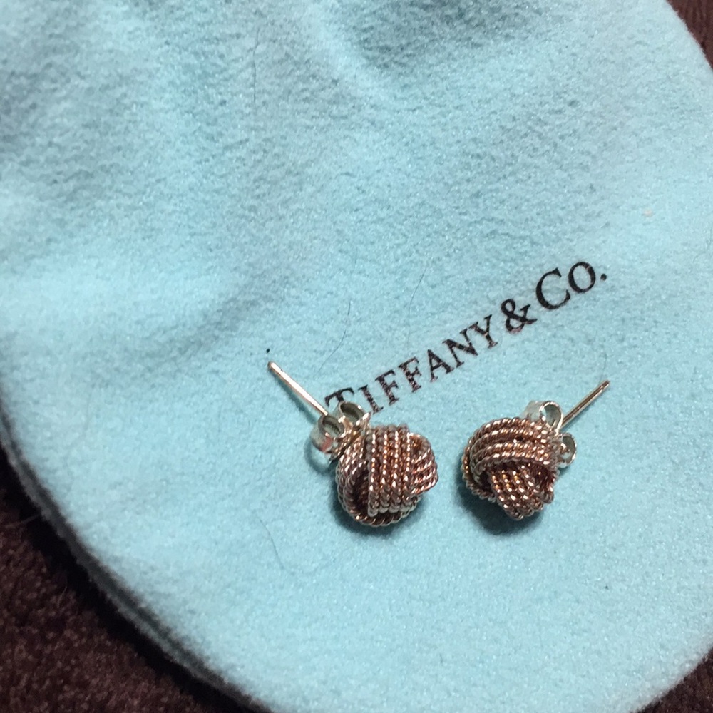 Tiffany & Co. silver knot earrings